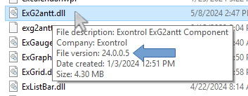 exg2antt version tooltip